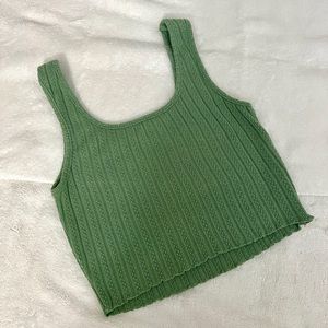 Shein - Sage green crop top